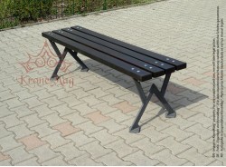 Kültéri, Parki Támla nélküli pad WIGAN-FR