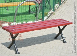 Kültéri, Parki Támla nélküli pad UTAH-OR