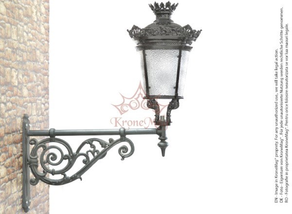 Kerti Diszes Öntöttvas Falikar, Lámpa ME548 PALASIO