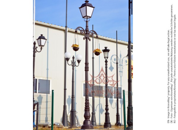 Köztéri Parki Öntöttvas Kandeláber 1K-C2J