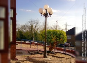 Köztéri Parki Fém - Öntöttvas Lámpaoszlop Kandeláber VILLA-41