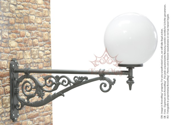 Kültéri Öntöttvas Falikar, Lámpa ME502 GLOB400