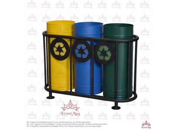 Kültéri, Parki Szelektív Hulladékgyűjtő URBAN REC.53.L