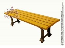 Kültéri, Parki Támla nélküli pad - 711-FR