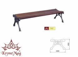 Kültéri, Parki Támla nélküli pad - 717-FR