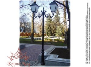 Köztéri Parki Fém - Öntöttvas Lámpaoszlop Kandeláber VILLA-C2