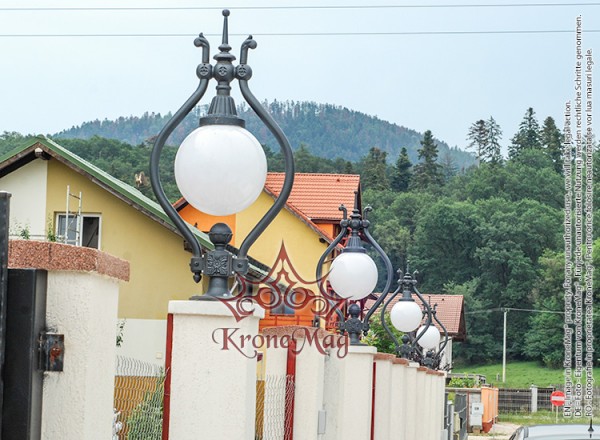 Kültéri Öntöttvas Állólámpa O1 GLOB400