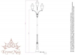 Közvilágitási Öntöttvas Kandeláber 1H1-N2